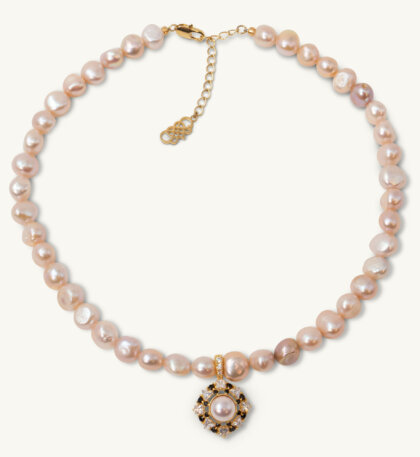 Théresé pearl necklace - Rosaline (gold)