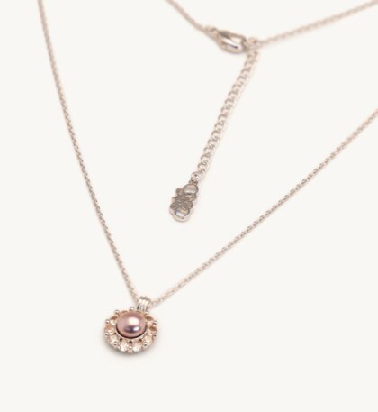 Miss Sofia necklace - Pink topaz pearl