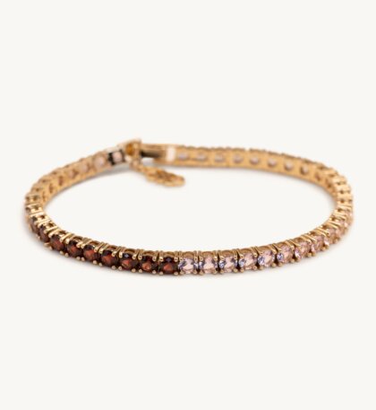 Armandine bracelet - Pink topaz