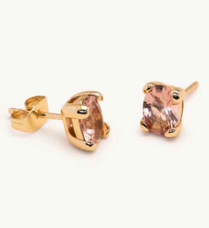 Ines earrings - Pink topaz
