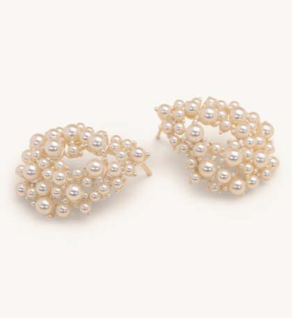 Alice Ivory pearl earrings - Silver