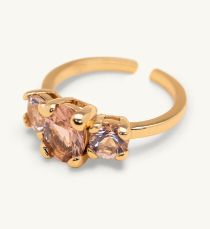 Ines ring - Pink topaz